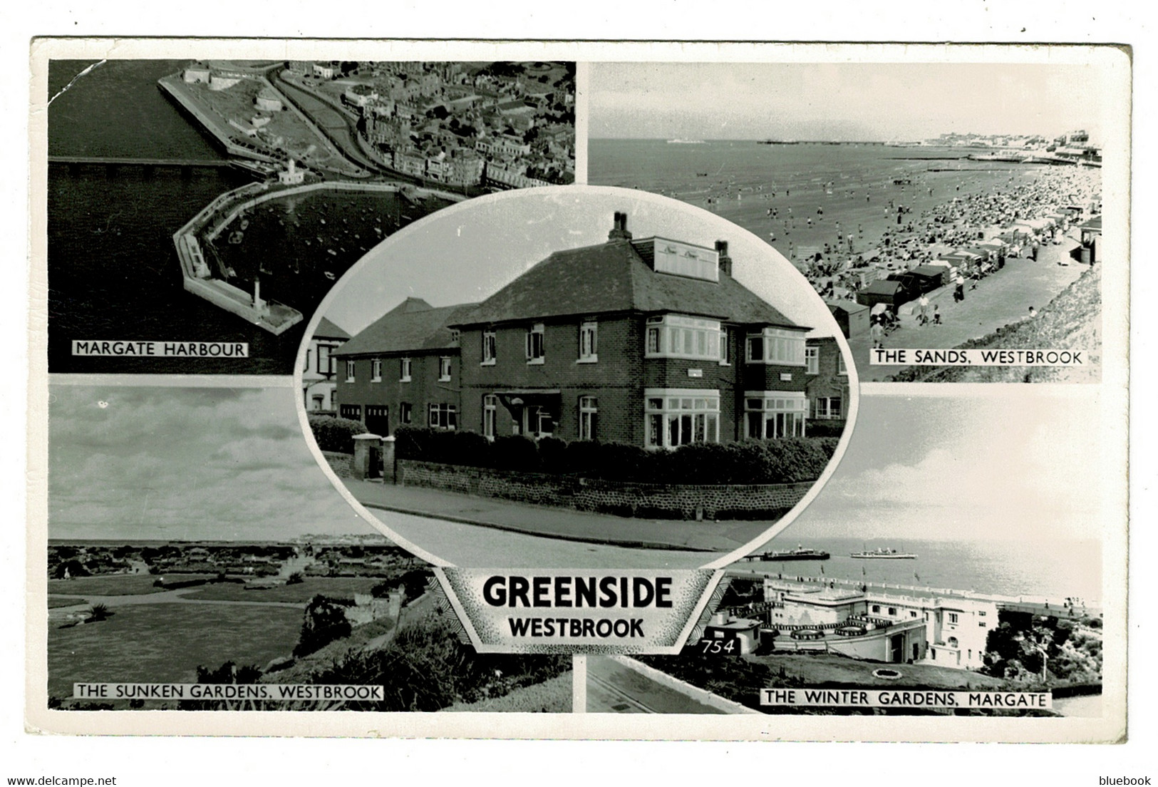 Ref 1423 -  Real Photo Multiview Postcard - Greenside Hotel Westbrook - Good Margate Slogan - Margate