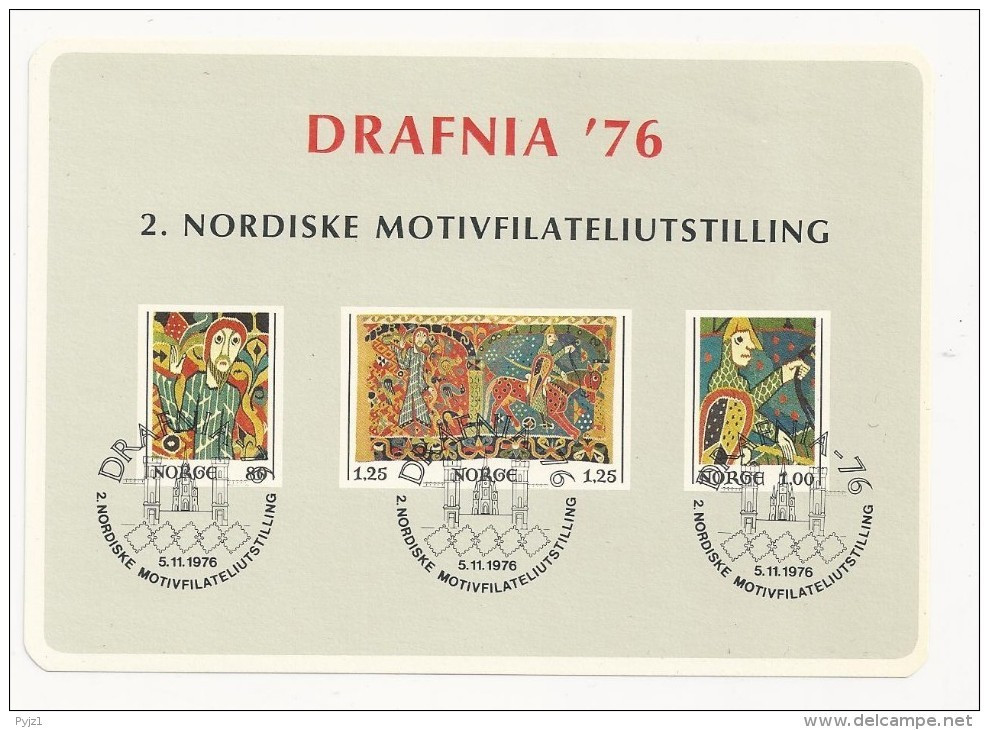 1976 Norway Exhibition Sheetlet, (not Valid For Postage), Drafnia - Probe- Und Nachdrucke