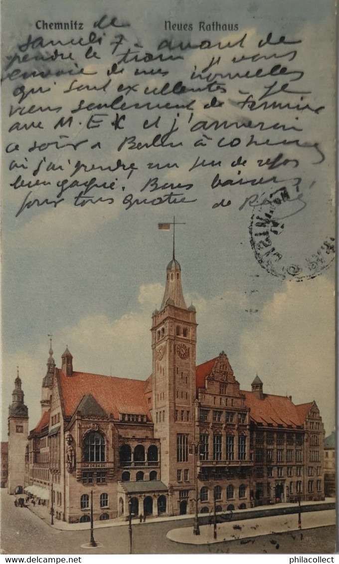 Chemnitz // Neues Rathaus 1911 Verlag Martin & Fisher - Chemnitz