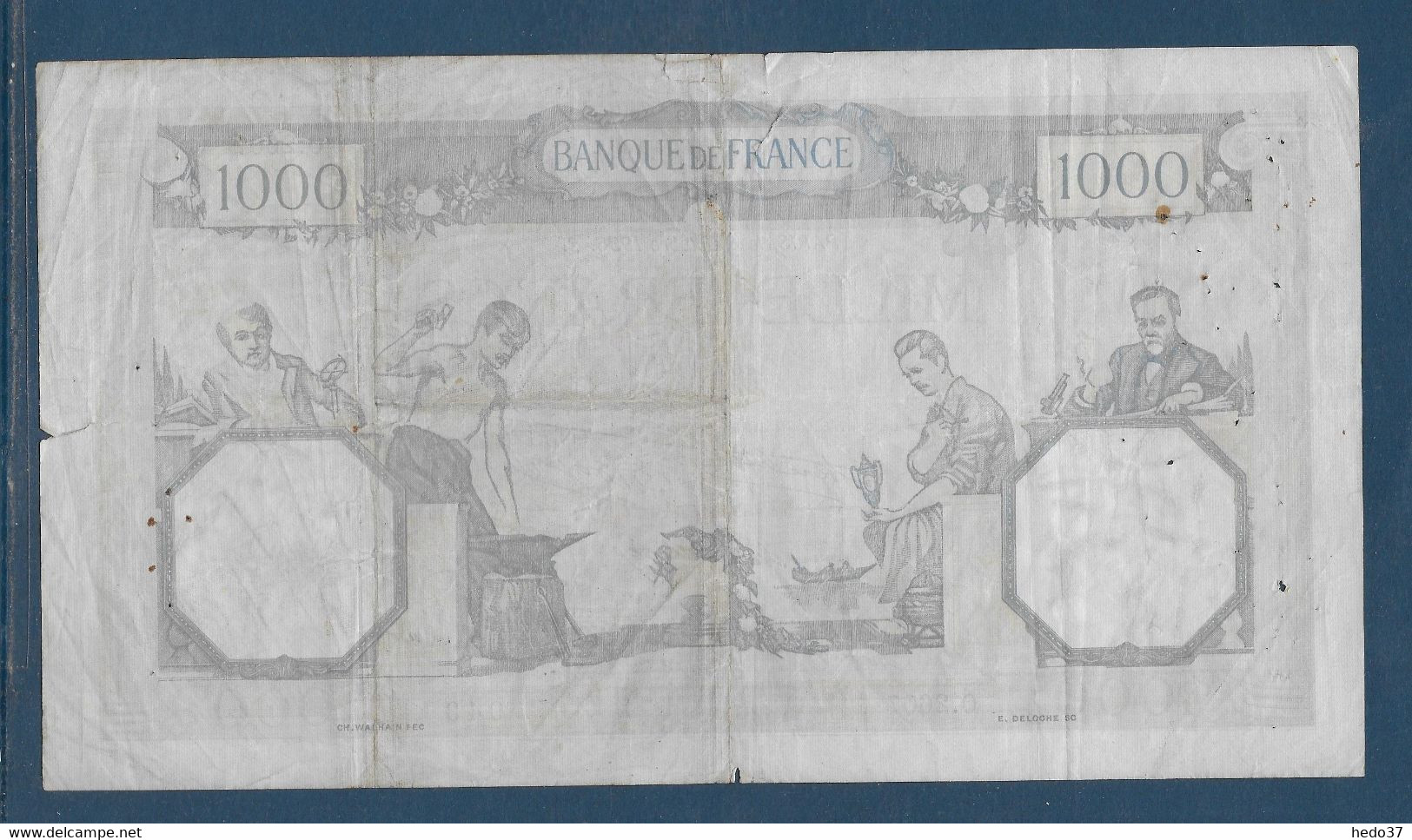 France 1000 Francs Cérès Et Mercure - Fayette N°37-9 - B/TB - 1 000 F 1927-1940 ''Cérès Et Mercure''