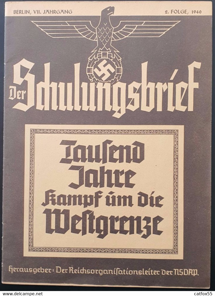 DER SCHULUNGSBRIEF - TAUSEND JUHRE KAMPF UM DIE WESTGRENZE - 5. Wereldoorlogen