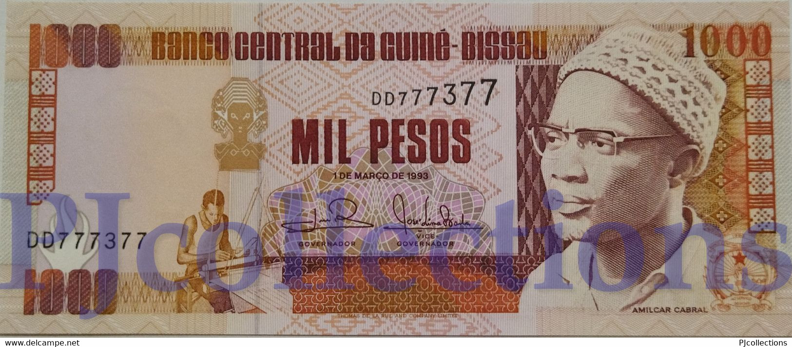 GUINEA BISSAU 1000 PESOS 1993 PICK 13b UNC - Guinea-Bissau