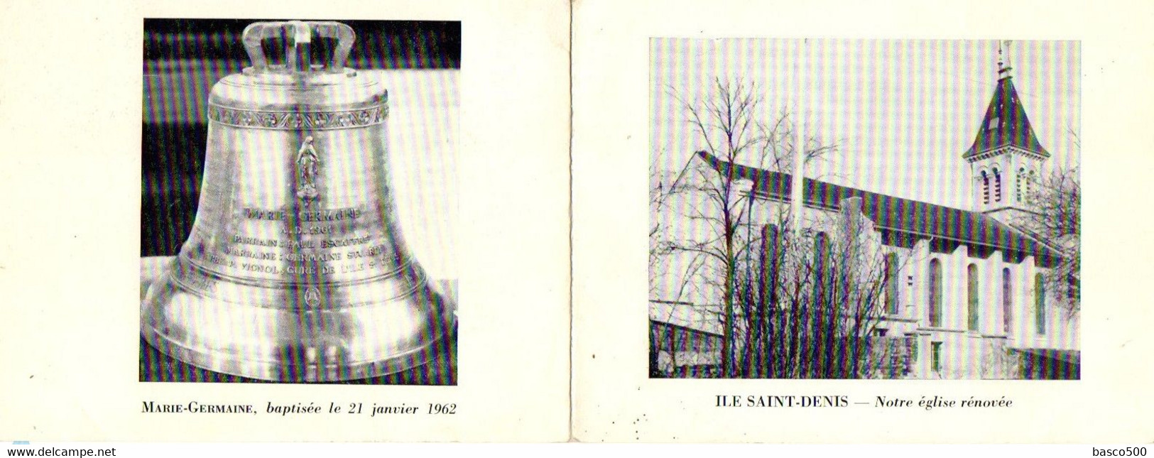 1963 ILE SAINT DENIS : EGLISE & CLOCHE "Marie-Germaine" écrite Par Le CURE - L'Ile Saint Denis