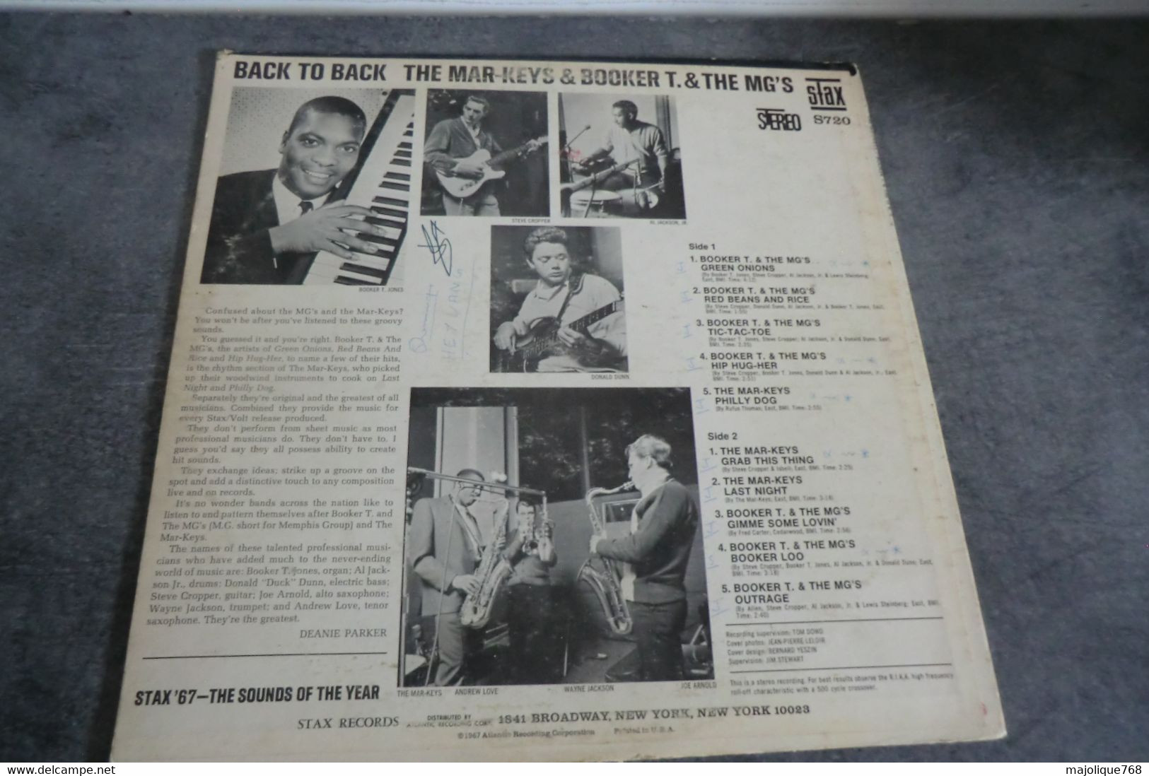 Disque De The Mar-Keys/Booker T. And The M G' S - Back To Back - STAX S 720 - US 1967 - Soul - R&B