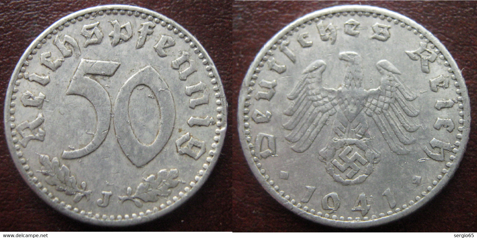 50 Pf 1941-J - 50 Reichspfennig