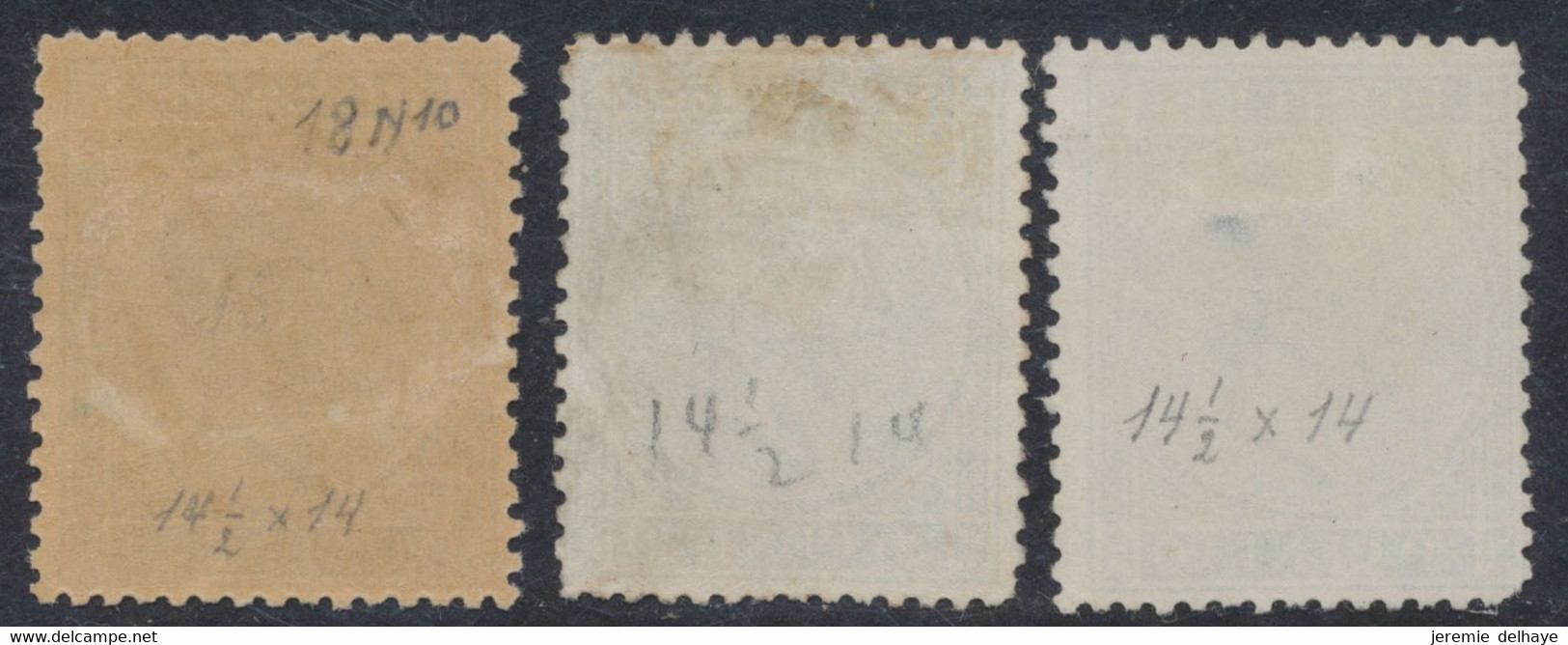 émission 1865 - N°18 (D14,5 / 14) Sans Gomme X3 : Nuance Différente. - 1865-1866 Profile Left