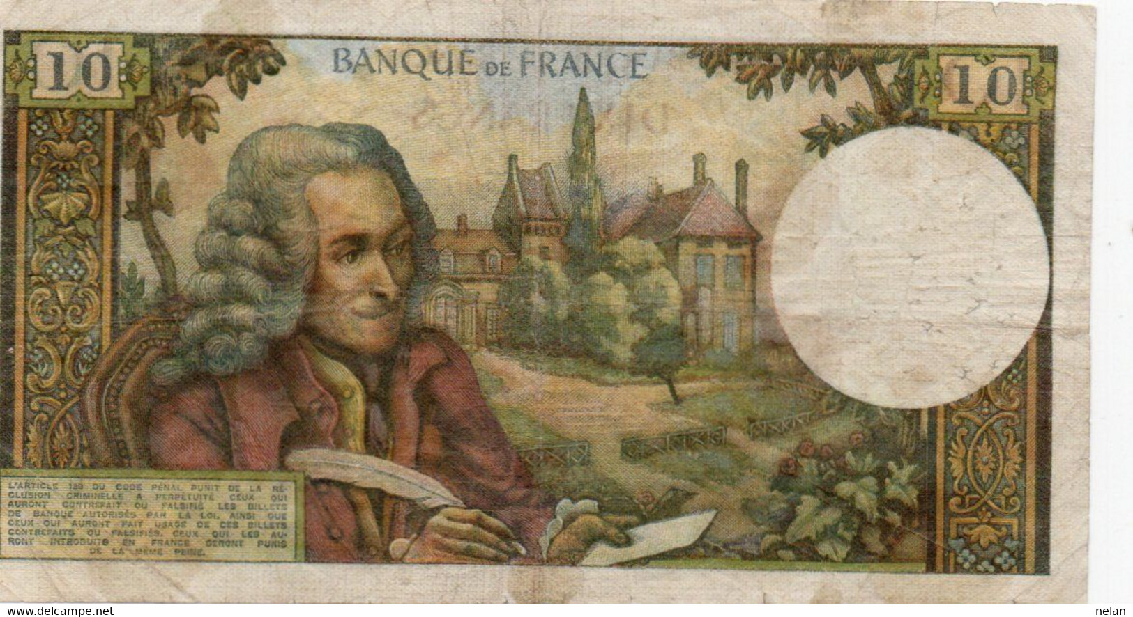 FRANCIA 10 FRANCS 1970.P.   P-147 - 10 F 1963-1973 ''Voltaire''