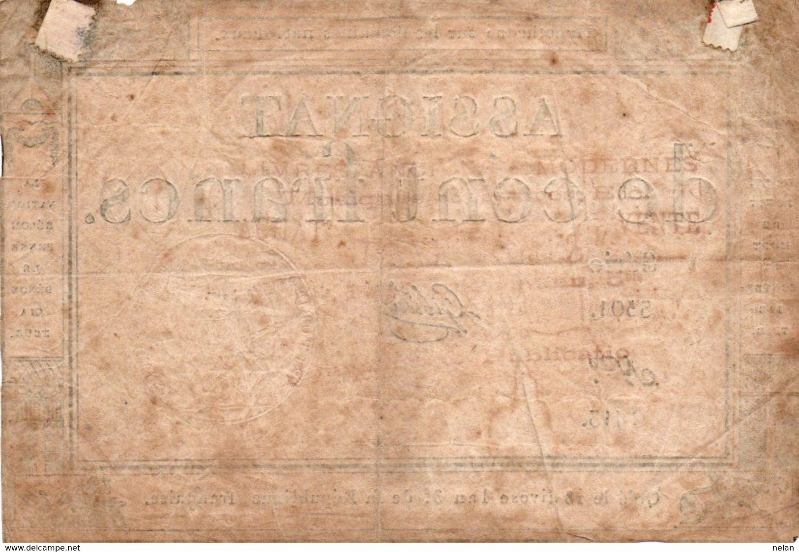 FRANCIA  ASSIGNAT 100 FRANCS 1795 P-A78 - ...-1889 Anciens Francs Circulés Au XIXème