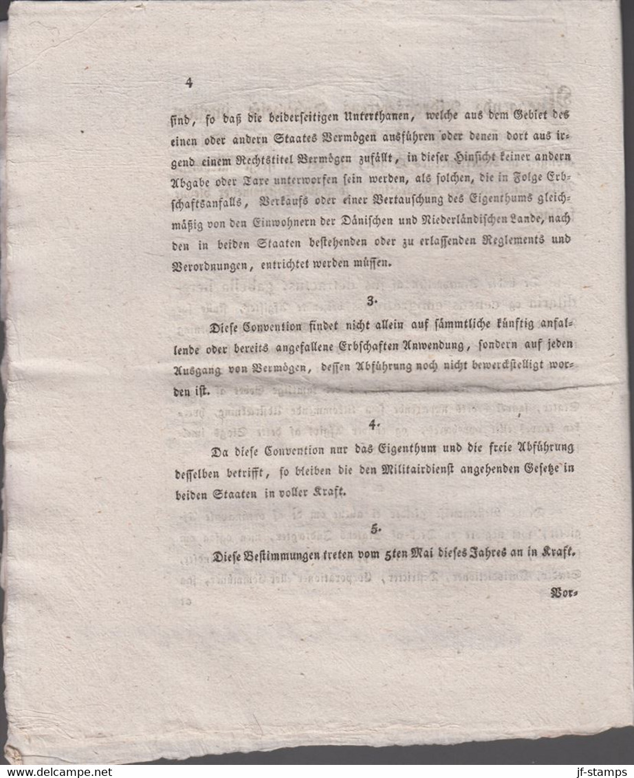 1825. DANMARK. Cancellie-Placat Indeholdende Bestemmelser Angaaende Afdragsrettens Op... () - JF410178 - ...-1851 Prephilately