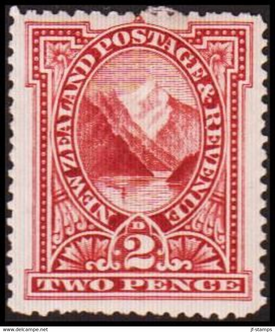 1898. New Zealand.  Landscapes And Birds TWO PENCE.  Hinged. (MICHEL 67) - JF410333 - Unused Stamps