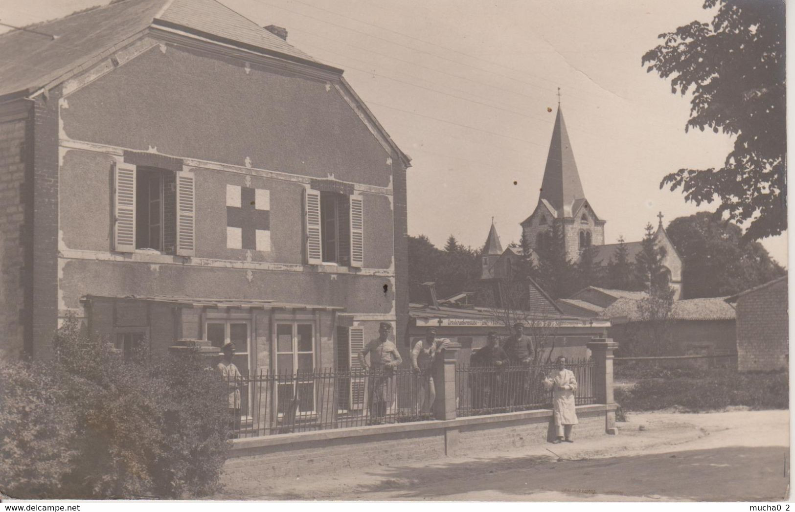 51 - SELLES - CARTE PHOTO ALLEMANDE - HOPITAL PROVISOIRE - Bazancourt