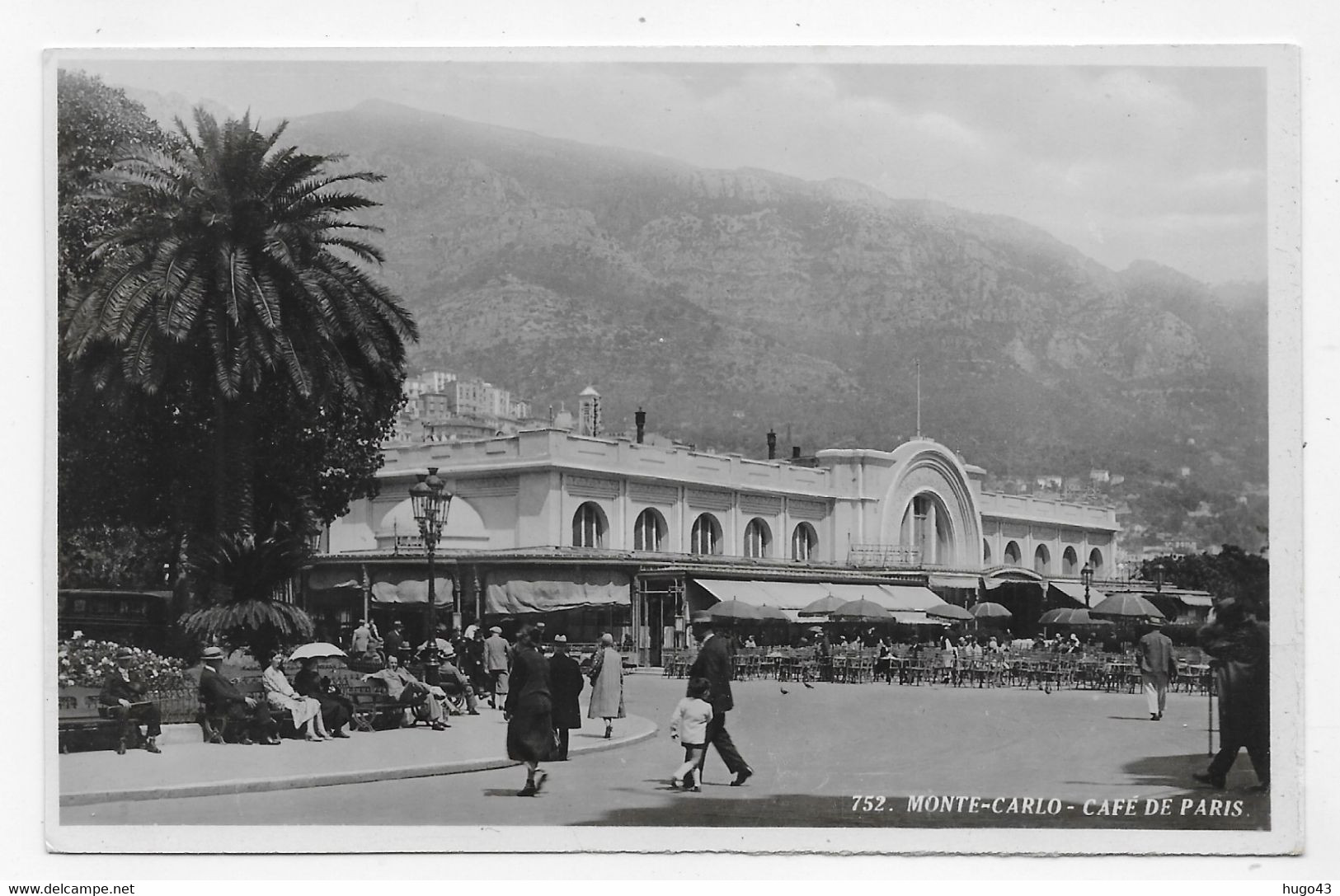 MONTE CARLO - N° 752 - CAFE DE PARIS AVEC PERSONNAGES - FORMAT CPA NON VOYAGEE - Bars & Restaurants