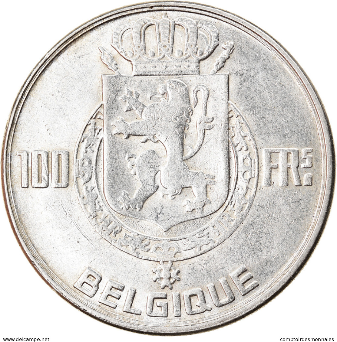 Monnaie, Belgique, 100 Francs, 100 Frank, 1950, TTB+, Argent, KM:138.1 - 100 Franc