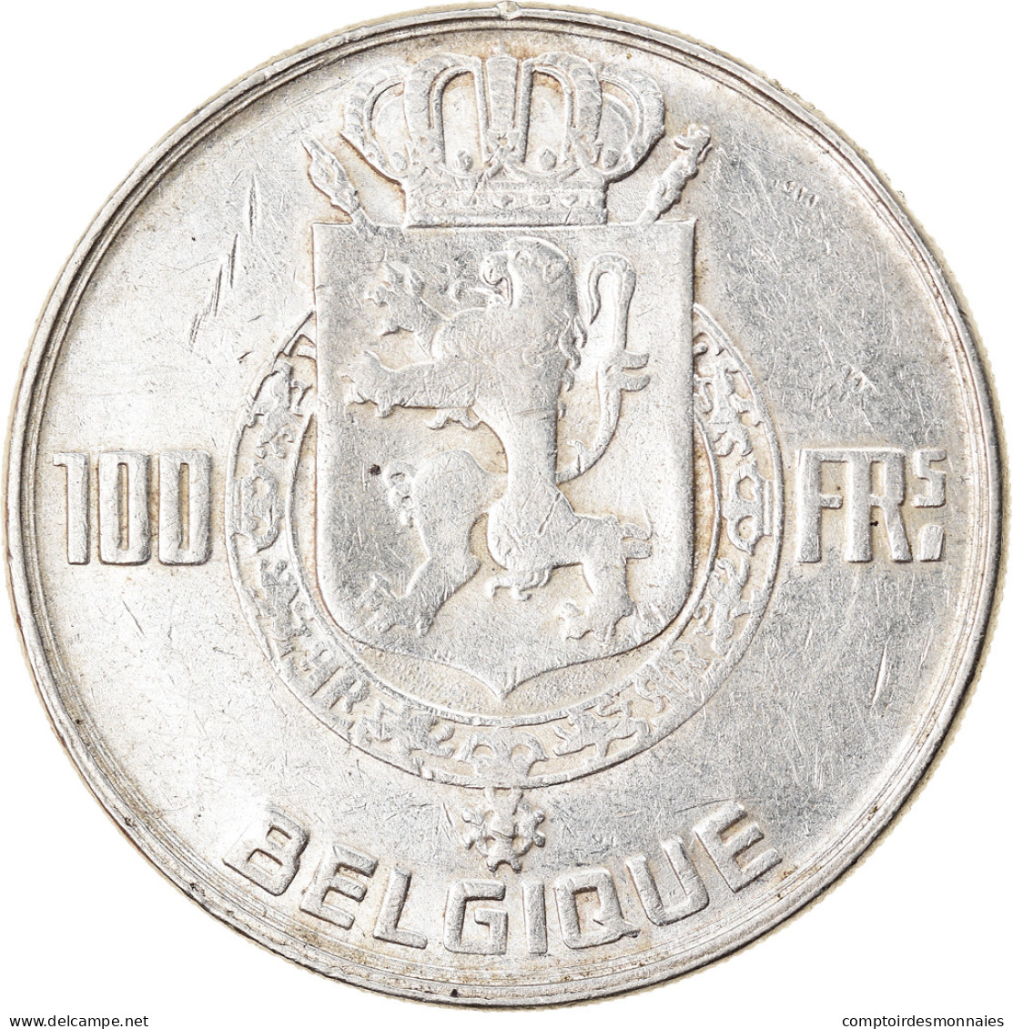 Monnaie, Belgique, 100 Francs, 100 Frank, 1950, TTB+, Argent, KM:138.1 - 100 Franc