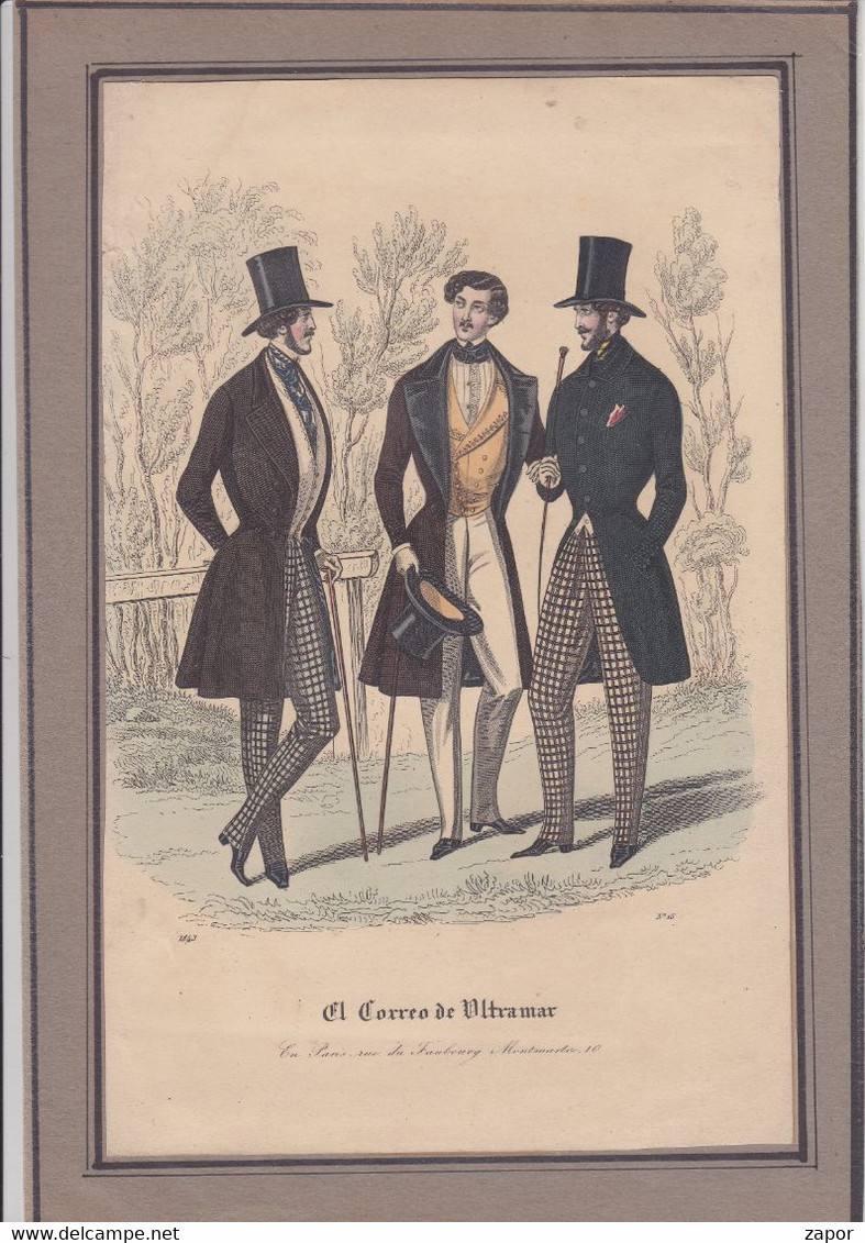 Prent / Image / - El Torreo De Ultramar - En Paris, Rue Du Faubourg Montmartre - 1843 - Avant 1900