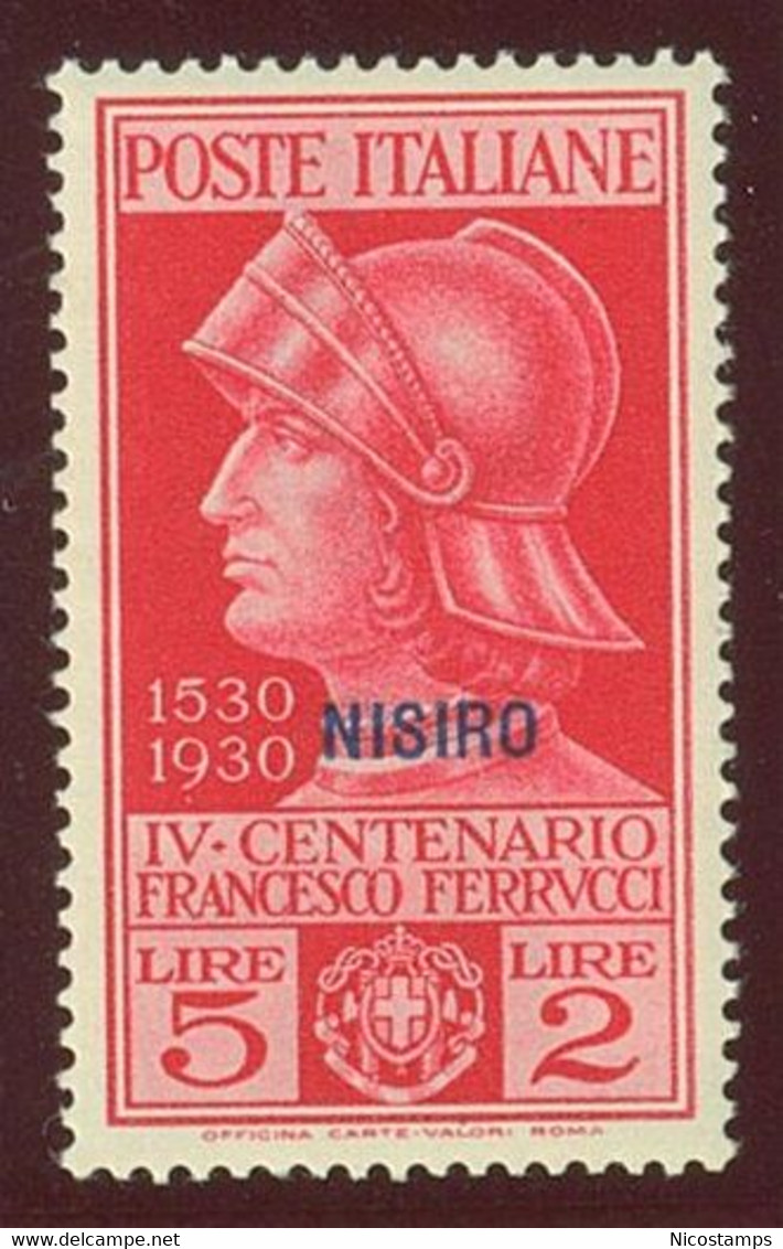 ITALIA COLONIE EGEO NISIRO SASS. 12 - 16 NUOVI - Ägäis (Lipso)