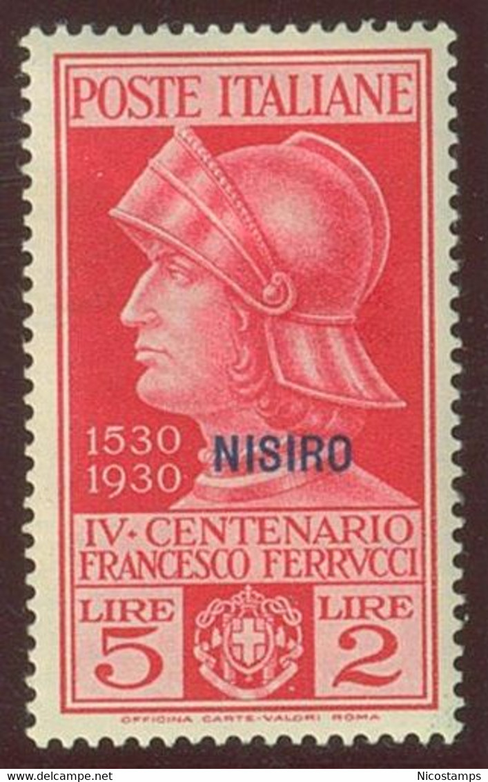 ITALIA COLONIE EGEO NISIRO SASS. 12 - 16 NUOVI - Egeo (Lipso)