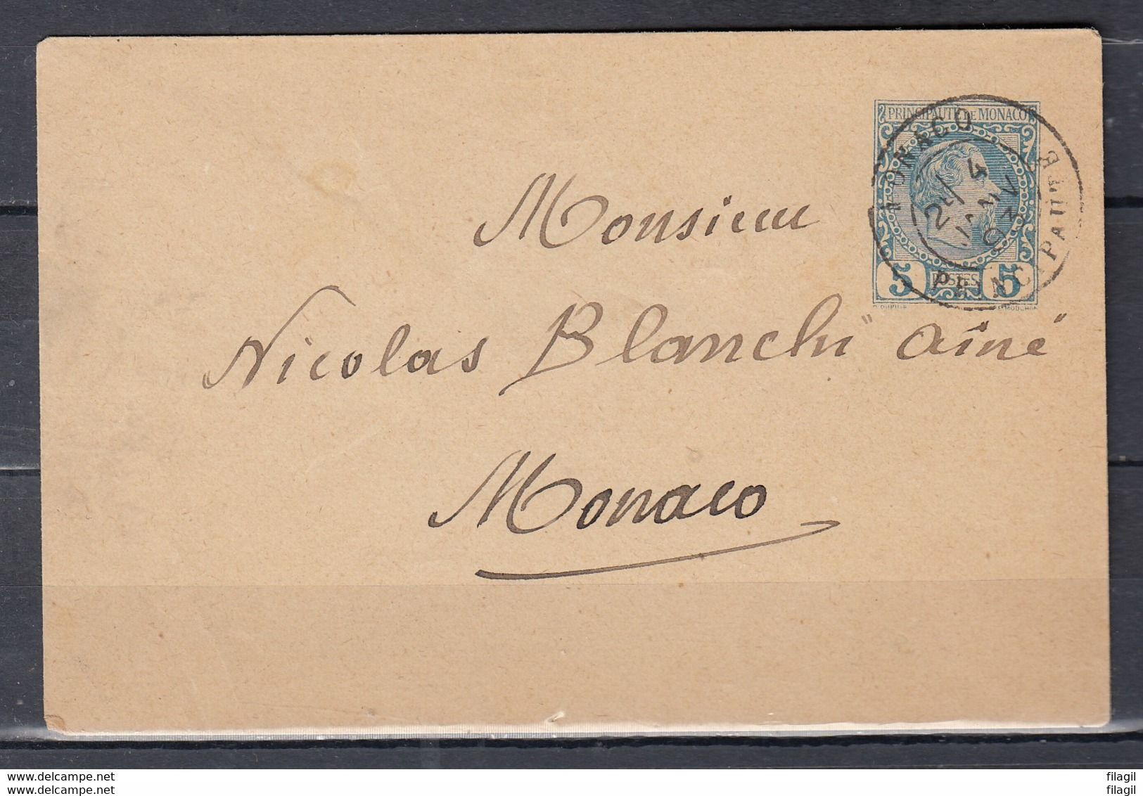 Brief Van Monaco Principaute Naar Monaco  (782) - Briefe U. Dokumente