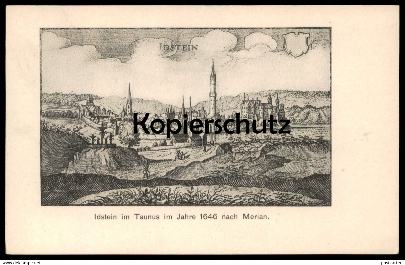 ALTE POSTKARTE IDSTEIN IM TAUNUS IM JAHRE 1646 NACH MERIAN STICH Ansichtskarte AK Postcard Cpa - Idstein