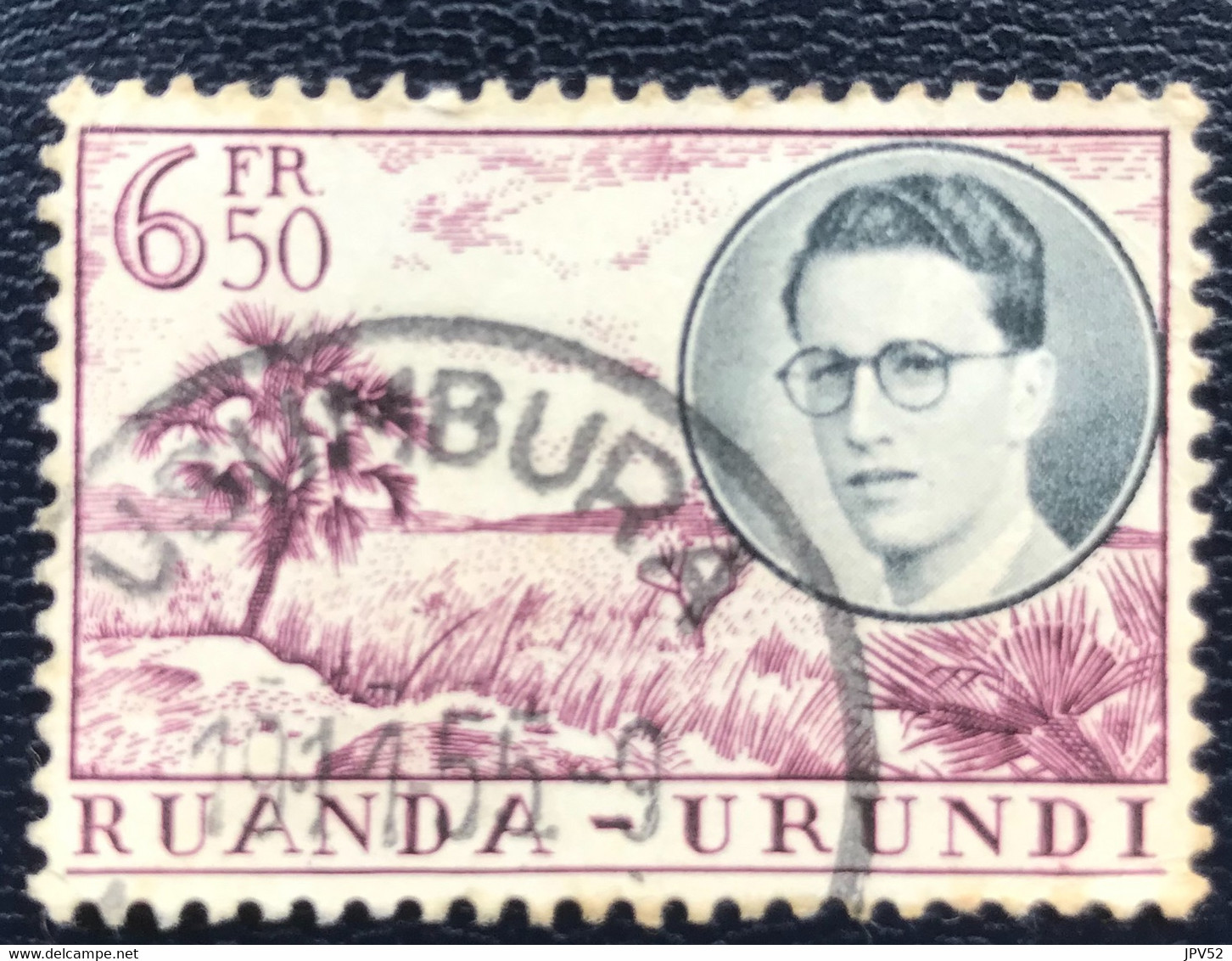 Ruanda- Urundi - P4/7 - (°)used - 1955 - Michel 155 - Koning Baudewijn En Landschappen - Usumbura - Gebraucht