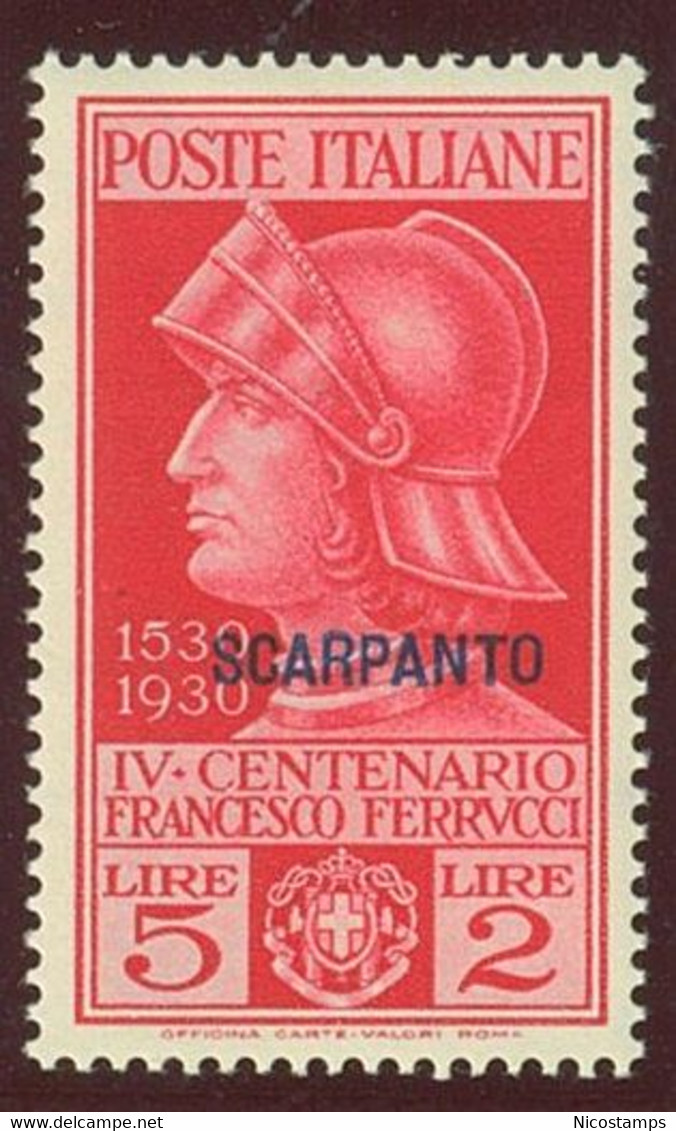 ITALIA COLONIE EGEO SCARPANTO SASS. 12 - 16 NUOVI - Egée (Scarpanto)