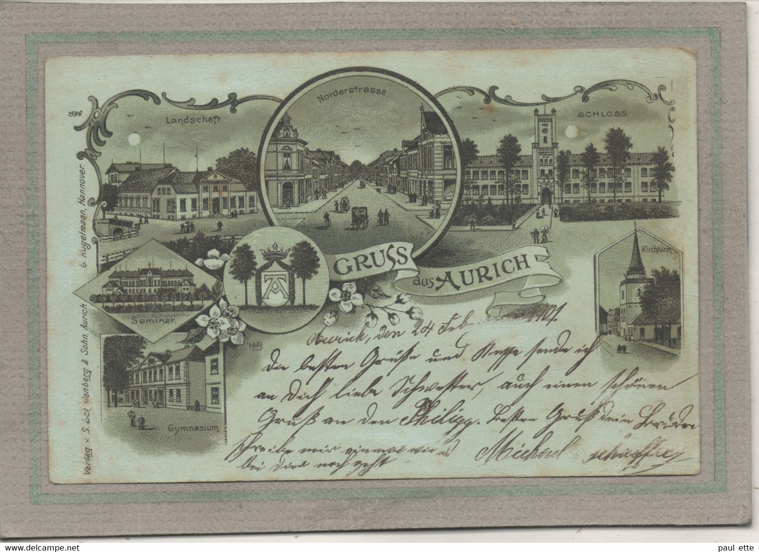 CPA - (Allemagne-Basse-Saxe) AURICH - Carte Gruss Mit Mehrere Ansichten Von 1901 - Aurich