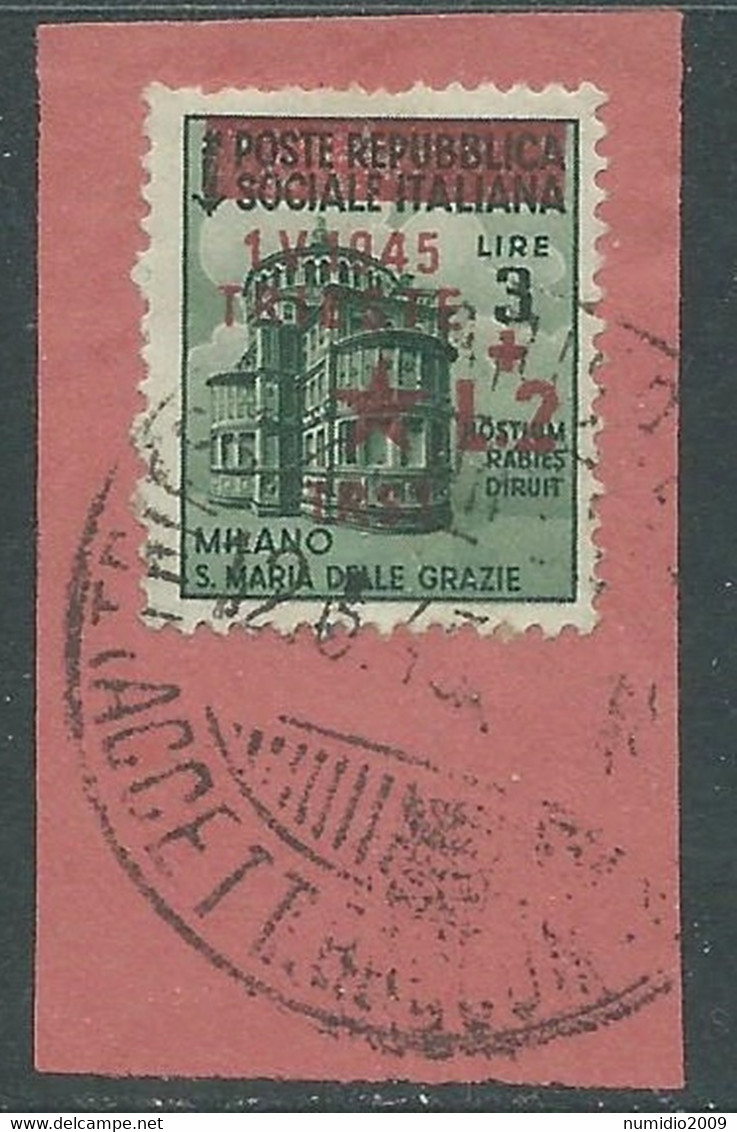 1945 OCCUPAZIONE JUGOSLAVA TRIESTE USATO 2+3 LIRE SU 25 CENT - RD8 - Jugoslawische Bes.: Triest