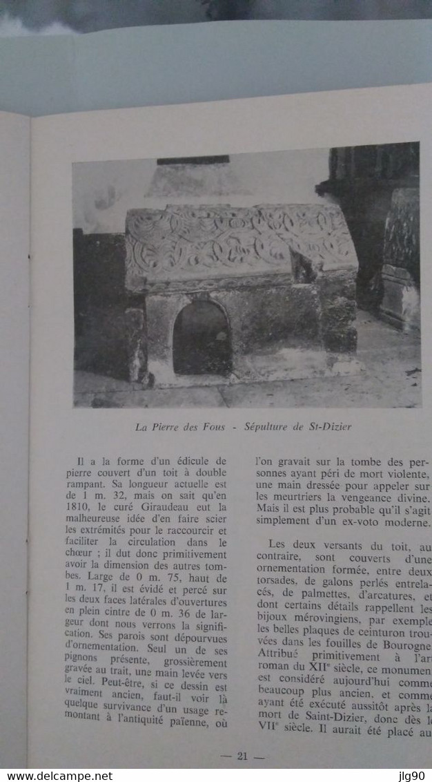 Saint-DIZIER L'EVEQUE 29p de J.JOACHIM Imprimerie La Frontière BELFORT 1961, préface Abbé E.MARTIN