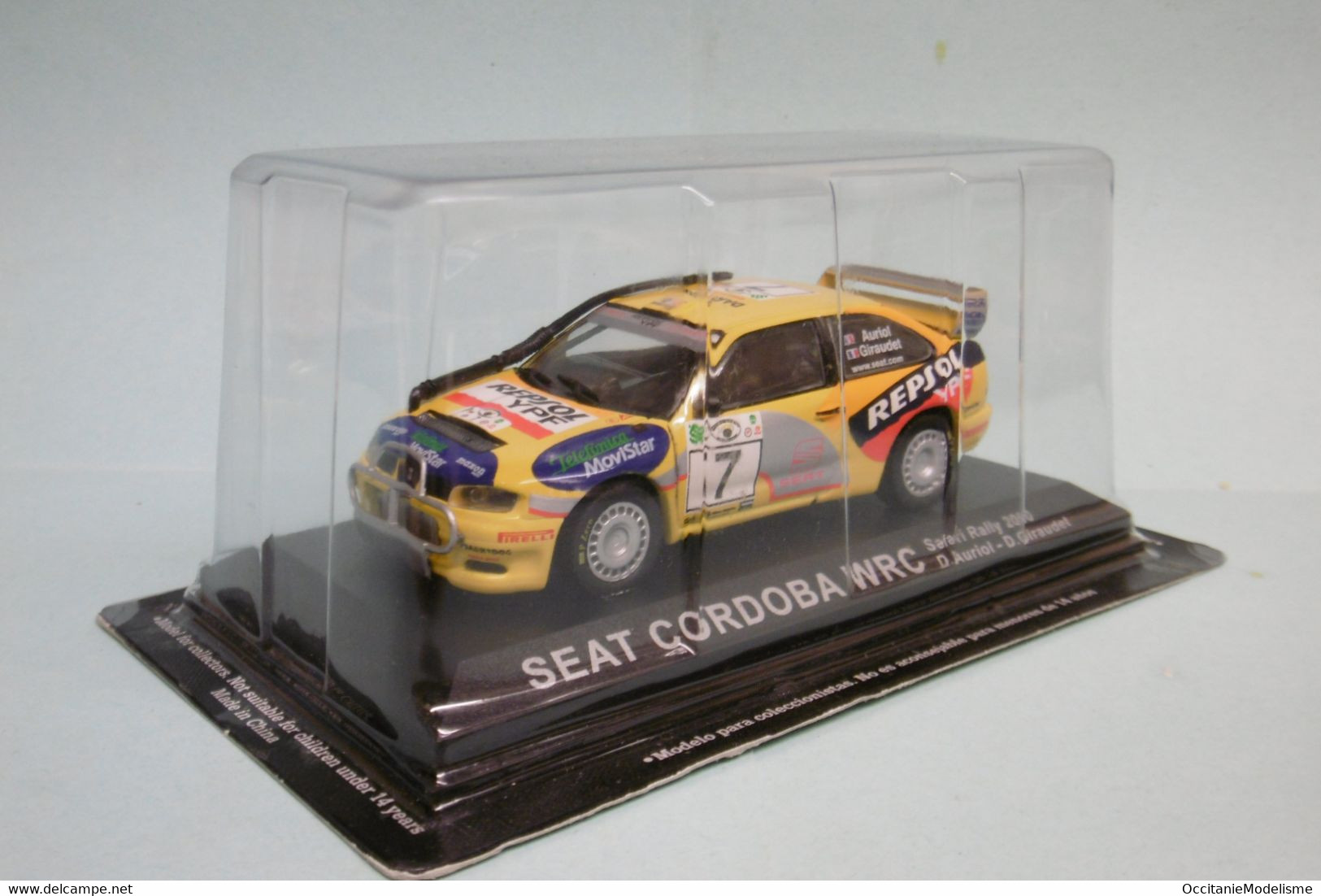 Altaya / Ixo - SEAT CORDOBA WRC Safari Rallye 2000 D. Auriol - D. Giraudet Neuf 1/43 - Rally