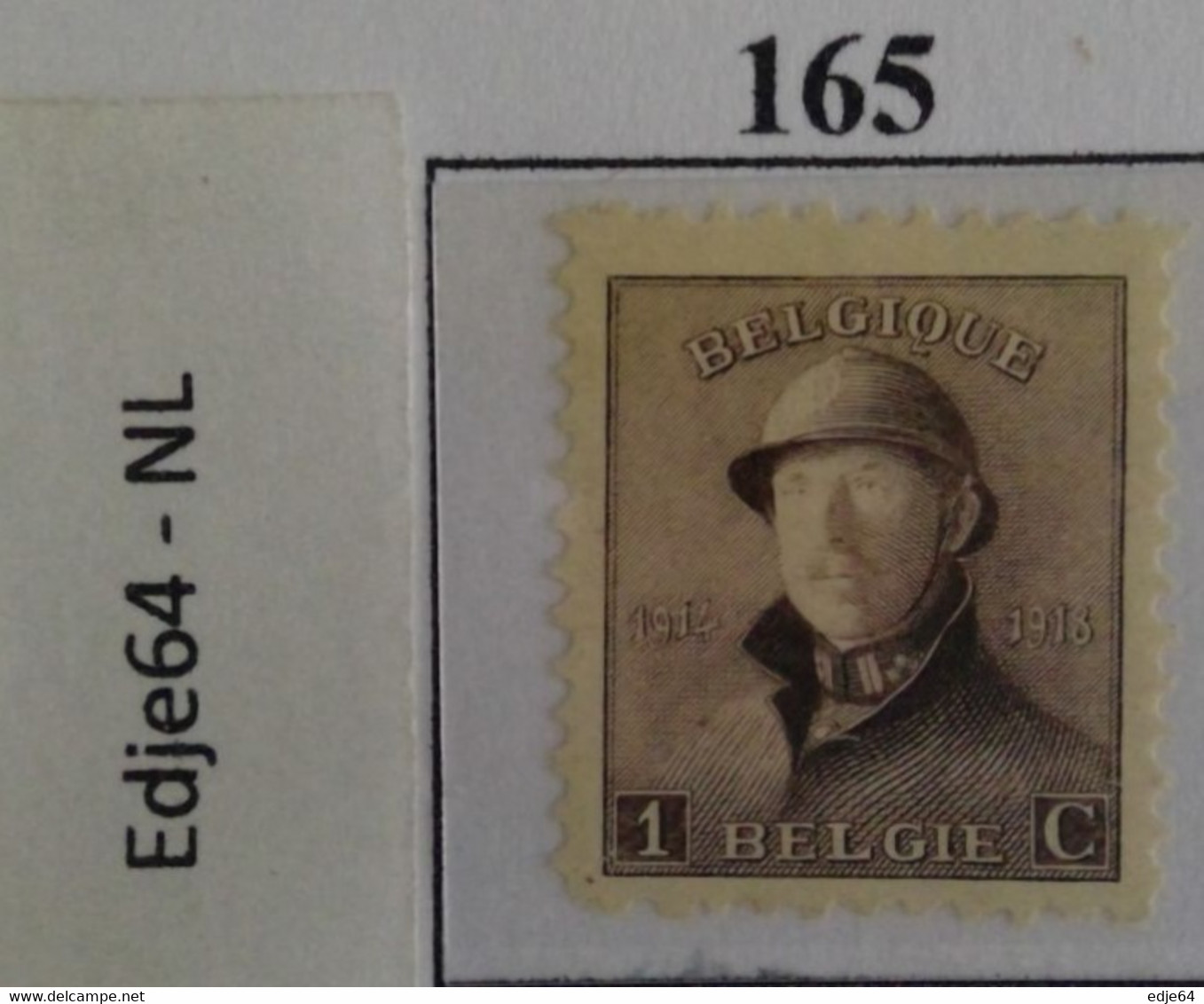 België 1919 Frankeerzegels Albert Met Helm - 1919-1920  Cascos De Trinchera