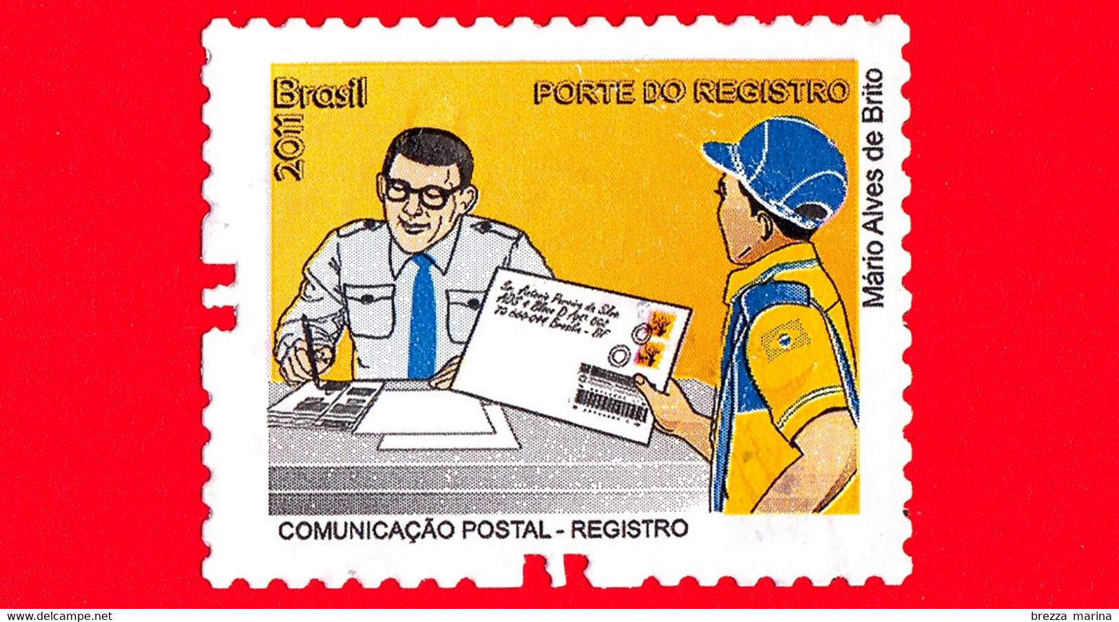 BRASILE - Usato - 2011 -  Prodotti E Servizi Postali - Post Office - Registro - No Valore Facciale - Used Stamps