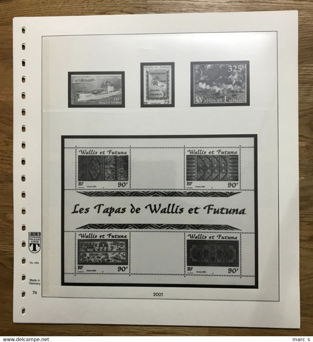 WALLIS FUTUNA - W&F - FEUILLES LINDNER 2001 2002 2003 COMPLET SANS TIMBRES - ETAT NEUF - Collections, Lots & Series