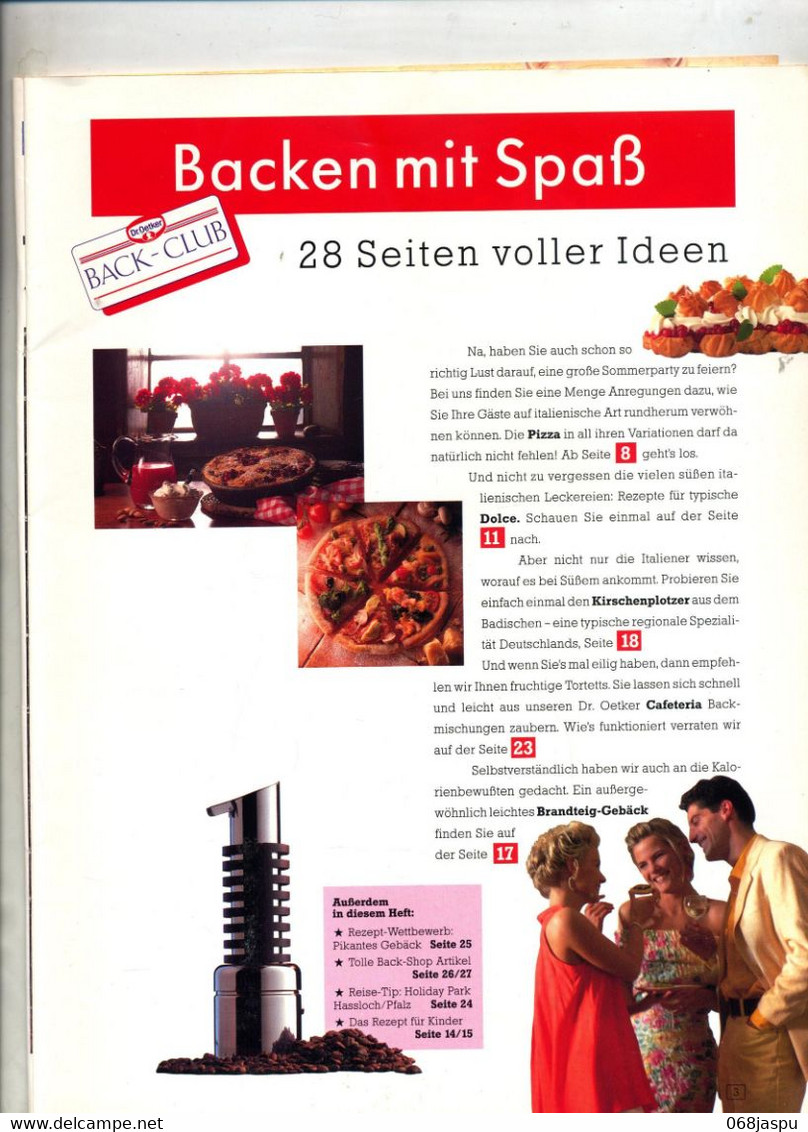 Revue Recette  Pâtisserie Cuisine Club Dr Oetker Mai  1992 - Essen & Trinken
