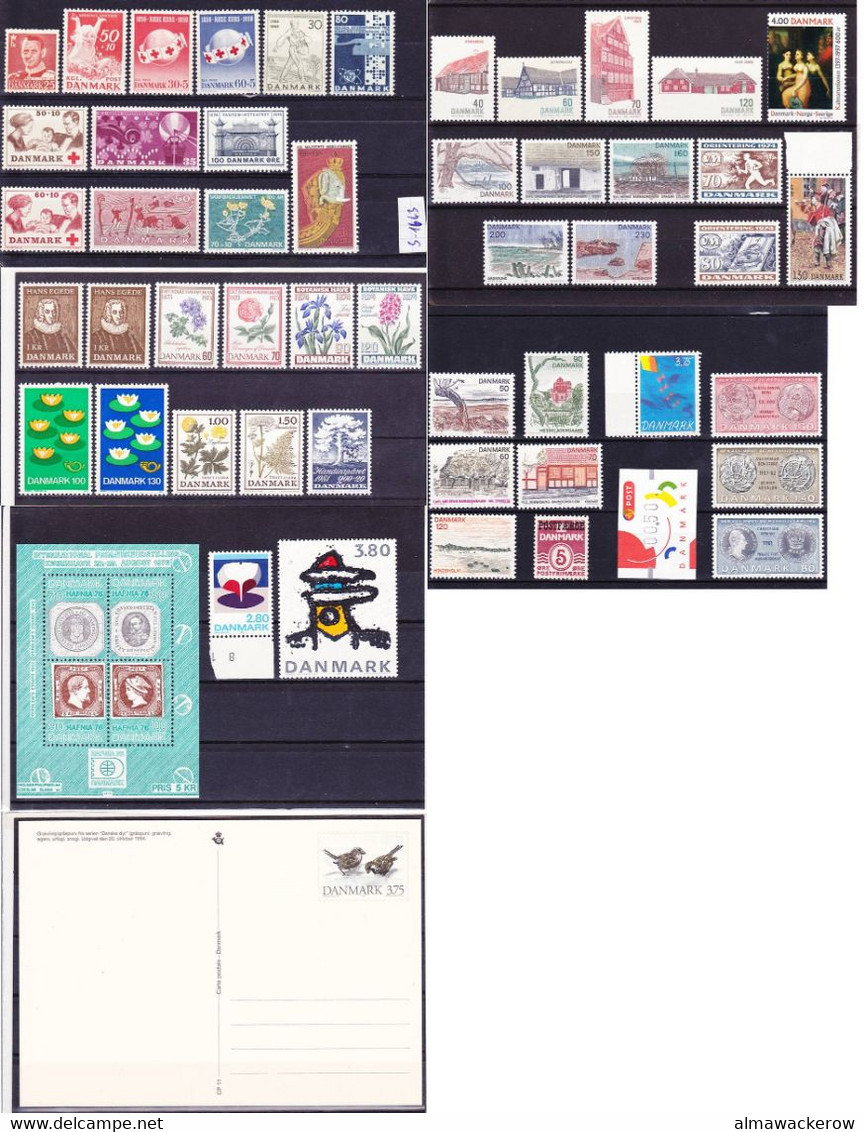 Denmark 1948-1997 Big Lot Of Sets And Stamps MNH ** - Collections