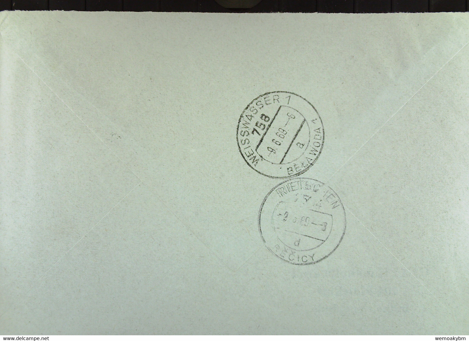 Fern-Brief Mit ZKD-Kastenstpl. "GHG Haushaltswaren 204 MALCHIN" 6.6.69 An Glaswerk Rietschen/RECICY Mit Eing-Stpl - Cartas & Documentos