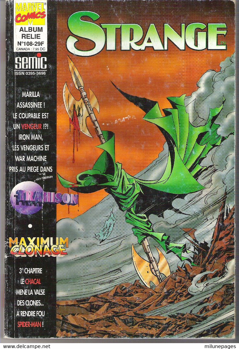 Album Relié BD Marvel Comics STRANGE N°108 Contient Les N°323 Et 324 1996 - Strange