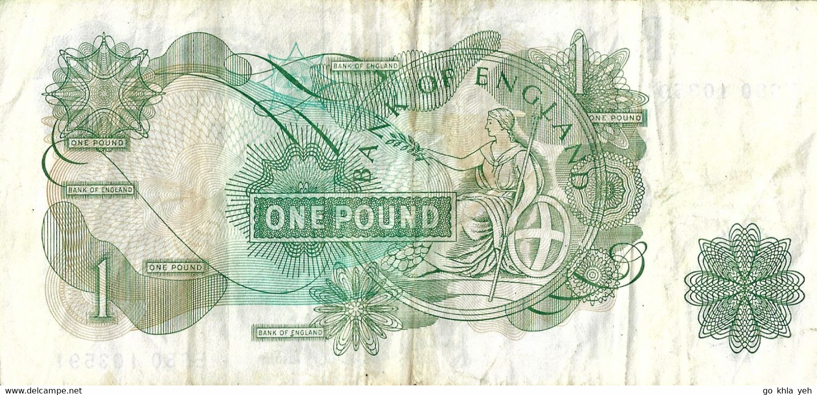 ANGLETERRE  1970 1 Pound - P.374g TTB VF - Andere & Zonder Classificatie