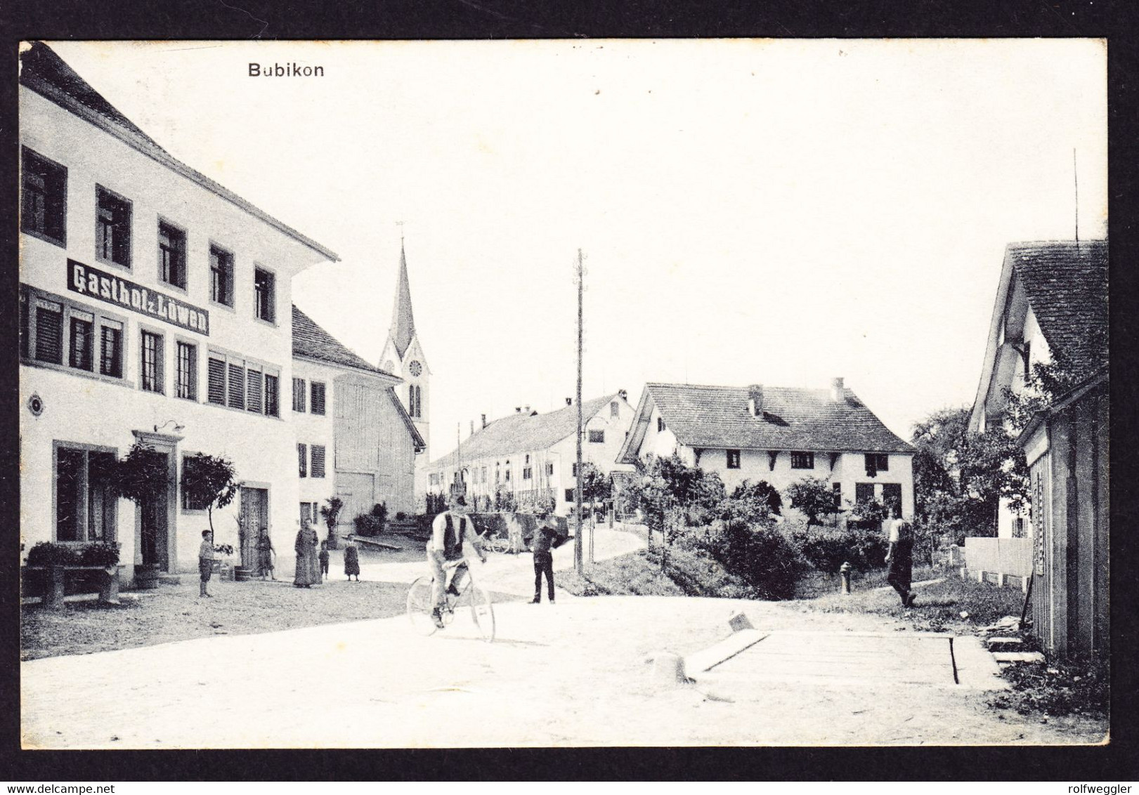 1912 Gelaufene AK Aus Bubikon. Gasthof Zum Löwen. Gestempelt Bubikon - Bubikon