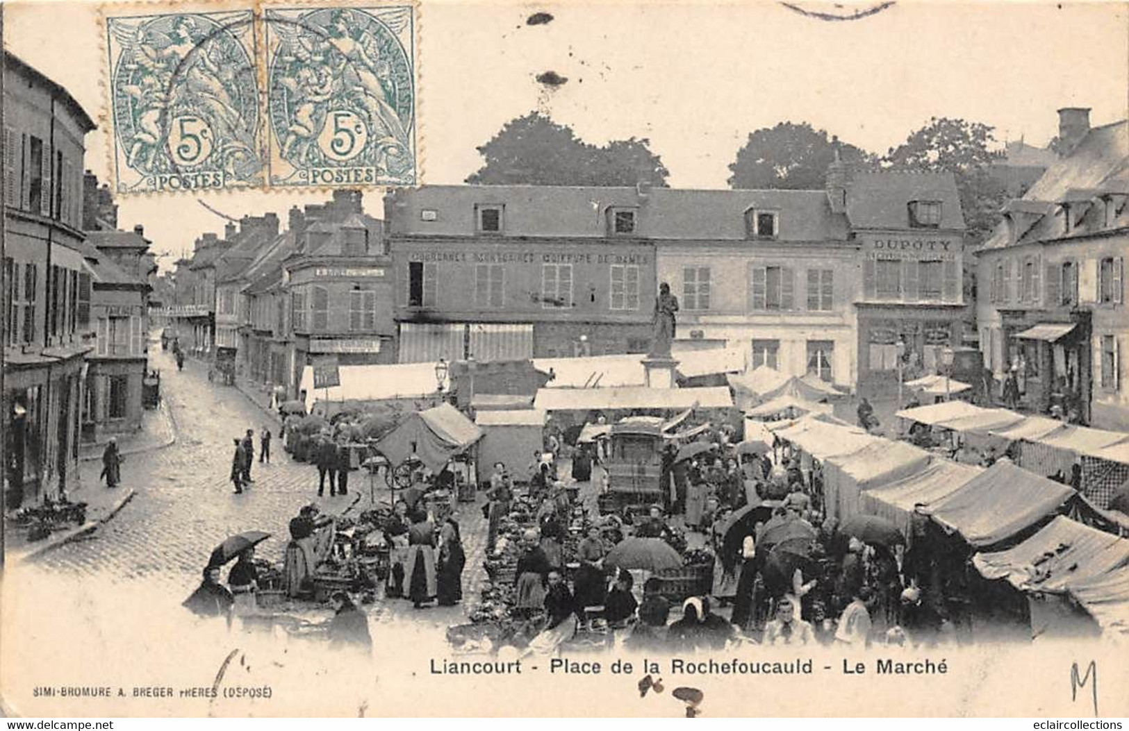 Liancourt         60         Place De Larochefoucauld. Le Marché           (voir Scan) - Liancourt