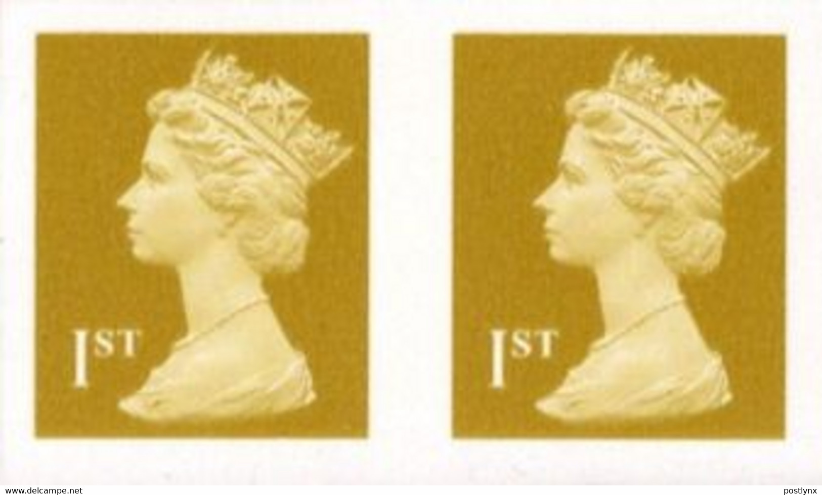 GREAT BRITAIN 2006 Machine Q2 1st GOLD TEST PRINT PAIR - Essais & Réimpressions