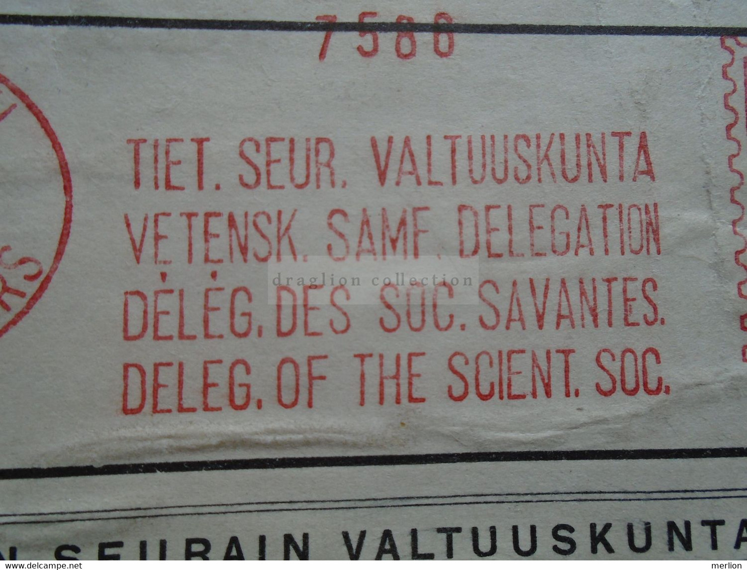 D175876 Finland Suomi  -EMA Meter Stamp  FREISTEMPEL  1949   Helsinki -Austrian Brief Zensur - Andere & Zonder Classificatie