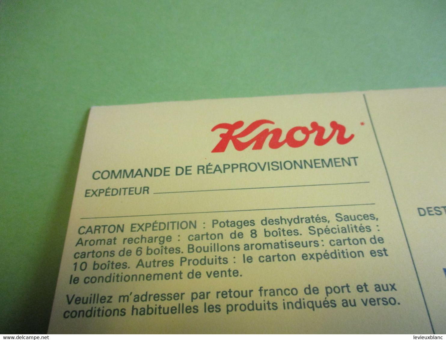 Carte  Postale Commerciale De Commande/Potages/KNORR/Claude PASQUET/Représentant/CLAMART/Le Havre/1960-70   CAC187 - Food