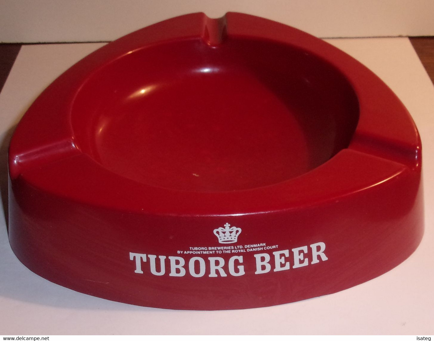 Grand Cendrier Vintage En Mélamine Tuborg Beer - - Sonstige & Ohne Zuordnung
