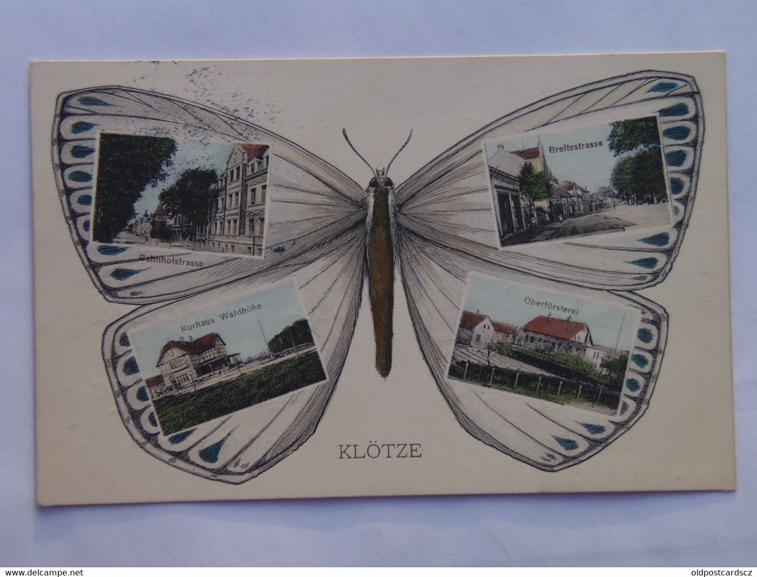 Germany 208 Klotze Kloetze 1913 Butterfly Schmetterling Bahnhofstrasse Kurhaus Waldhohe Breitestrasse Oberforsterei - Kloetze