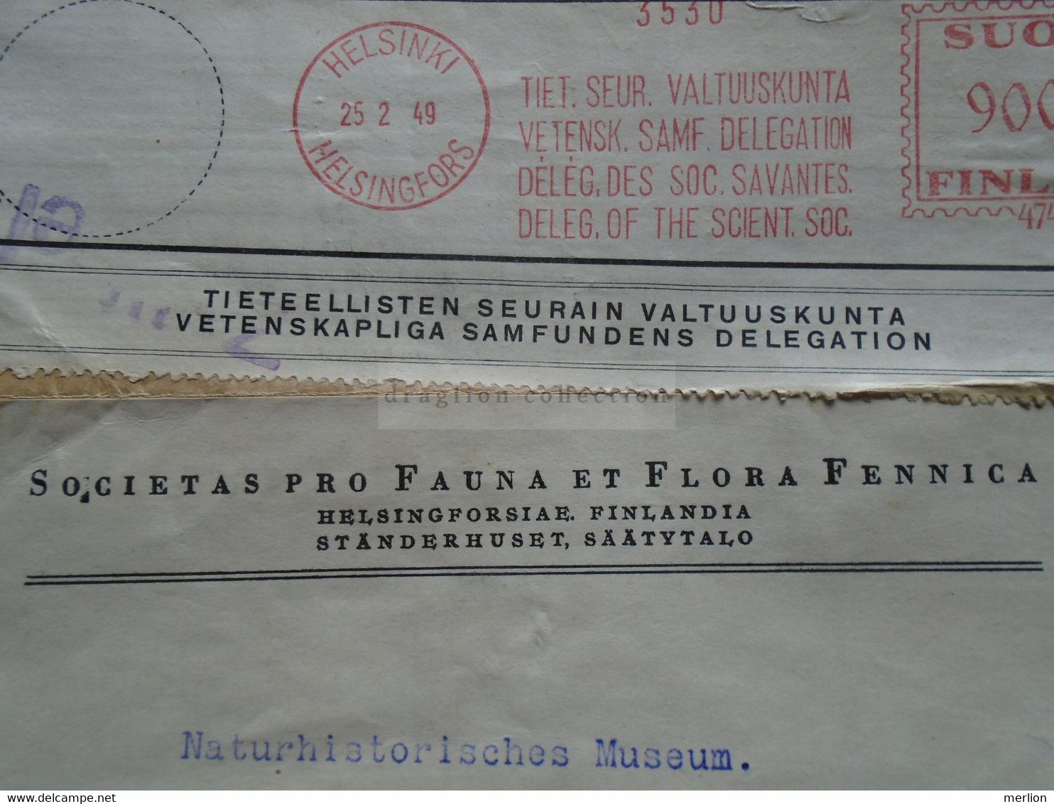 AD047.18  Finland Suomi  -EMA Meter Stamp  FREISTEMPEL  1949   Helsinki -Austrian Brief Zensur - Otros & Sin Clasificación