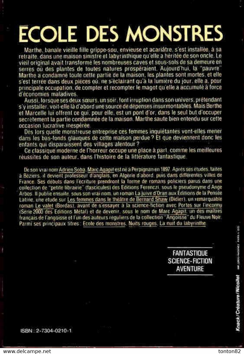 NeO N° 80 - Ecole Des Monstres - Marc Agapit - ( 1983 ) . - Neo