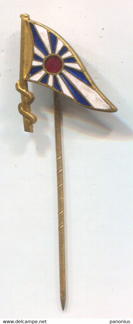 ROWING CANOE KAYAK - VK JADRAN SPLIT CROATIA, VINTAGE PIN, BADGE, ABZEICHEN, ENAMEL - Roeisport