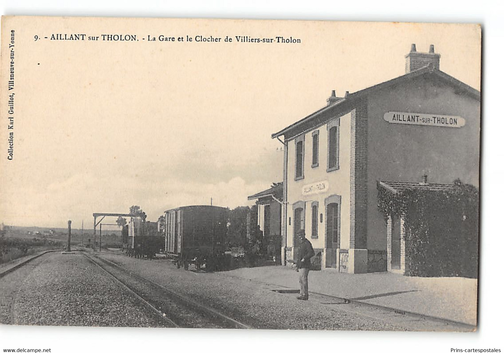CPA 89 Aillant Sur Tholon La Gare Et Le Train Tramway - Aillant Sur Tholon
