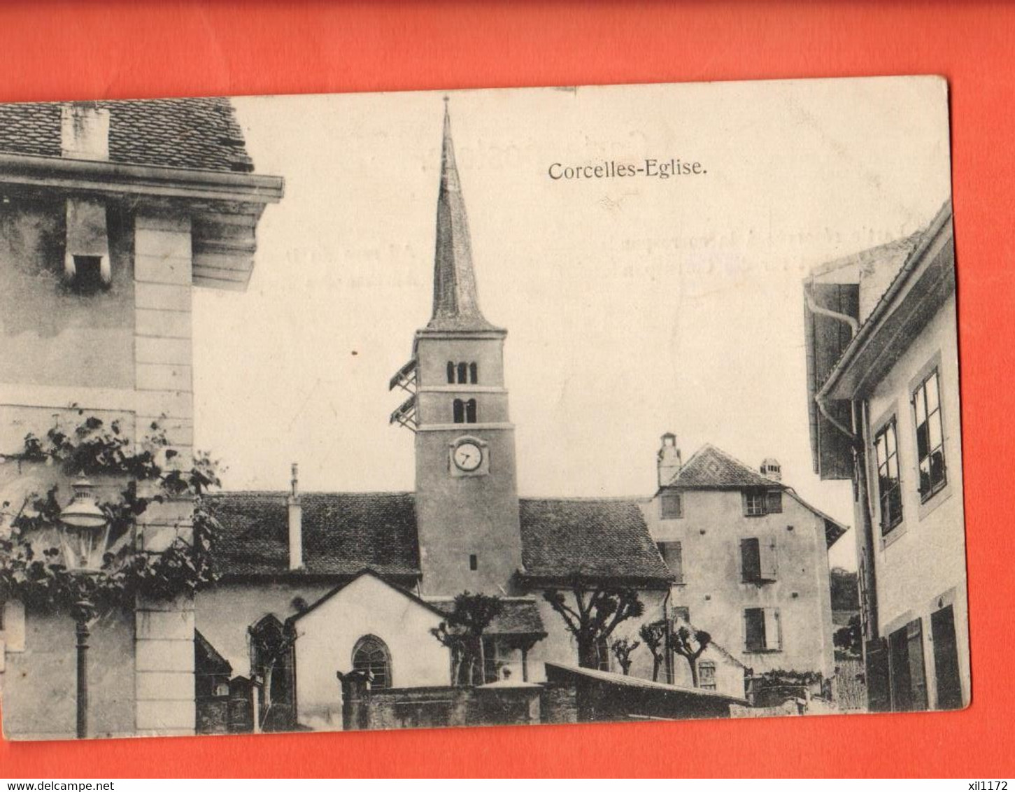 ZBV-22 Corcelles Eglise Circulé 1919 - Corcelles