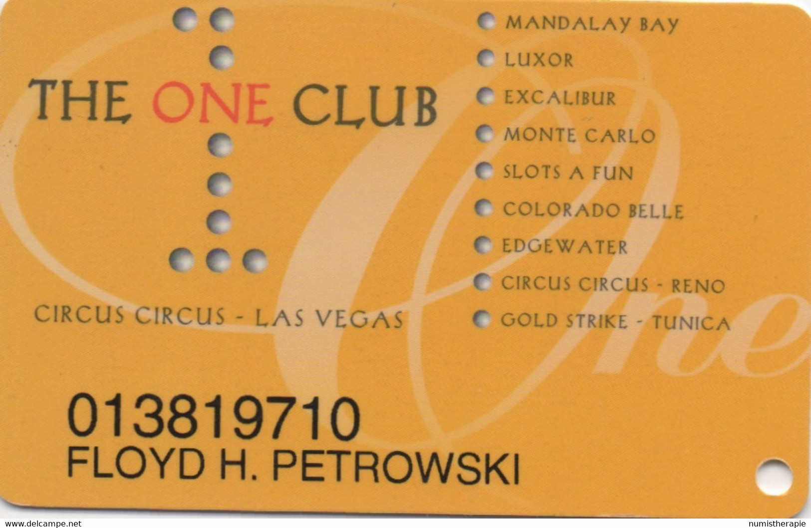 Carte Casino : The One 1 Club : Circus Circus Las Vegas + 9 Casinos - Casinokarten